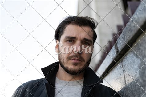 Portrait Of Tired Depressed Man Outside Photos By Canva