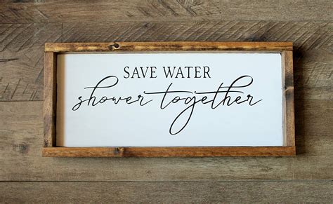 Save Water Shower Together Wood Sign Handmade Products