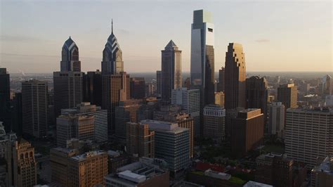 5k Stock Footage Aerial Video Flying By Downtown Philadelphias Tall