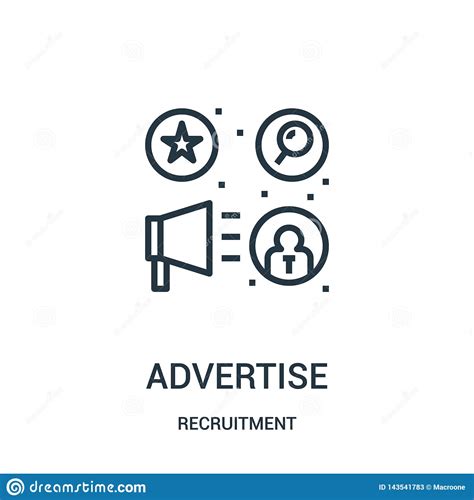 Advertise Icon Vector From Recruitment Collection. Thin Line Advertise ...