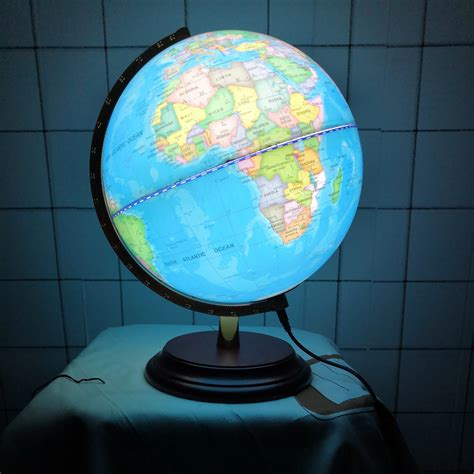 Led Light World Earth Globe Map Geography Educational Toy With Stand