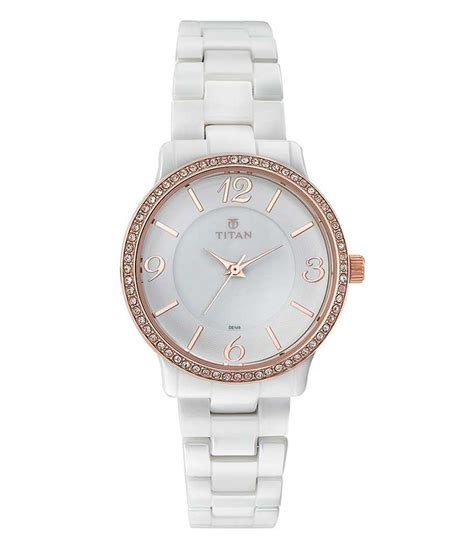 The official fan page for titan watches! TITAN Ladies Ceramic White-Rose Gold Watch (95017Kc01 ...