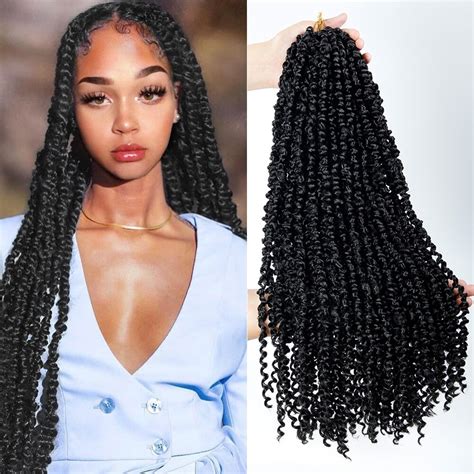 22inches Pre Looped Fluffy Crochet Braid Hair Ombre Synthetic Braiding