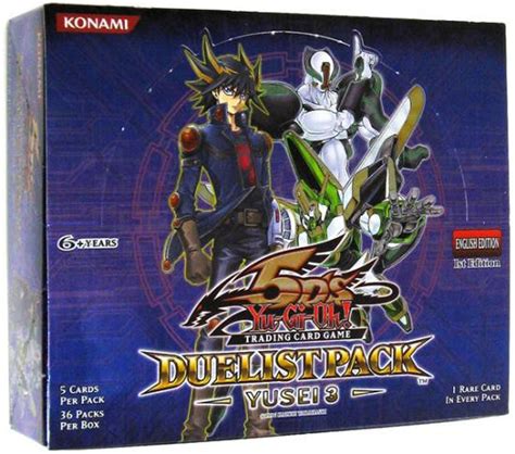 Yugioh Trading Card Game Duelist Pack Yusei 3 Booster Box 36 Packs