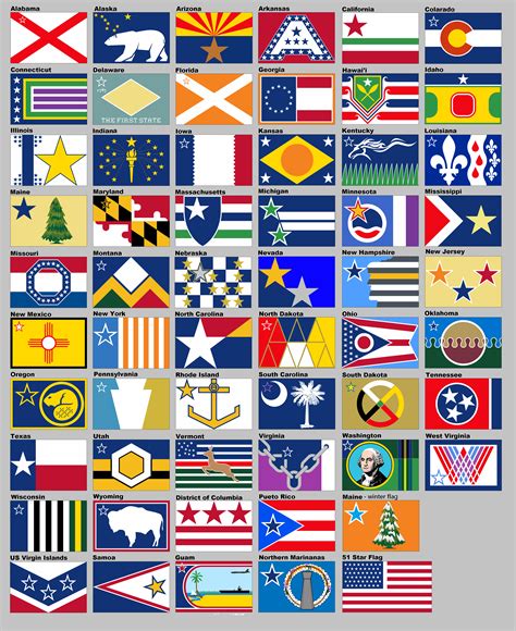 My Whole Collection Of USA State Territory Flags Vexillology