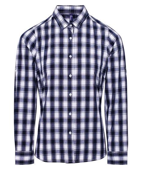 Kustom Kit Contrast Premium Oxford Shirt Button Down Collar Long