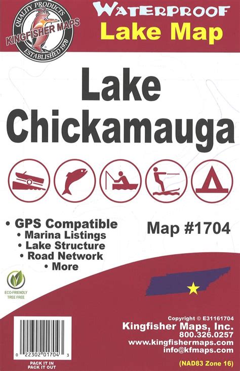 Lake Chickamauga Map By Kingfisher Maps Inc