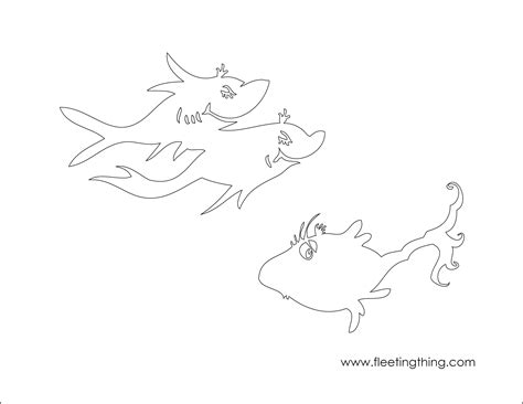 1 2 coloring page kids parents. 4 Best Images of Dr. Seuss Fish Template Printable - Dr ...