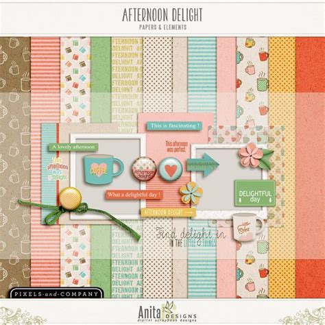 Afternoon Delight Mini Kit Freebie From Anita Designs Digi Scrap