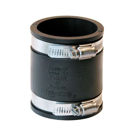 All the leaking joints are connections between pvc & cast iron. 2 Inch PVC Flexible Coupling Fernco