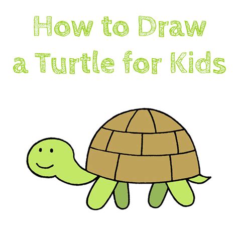 How To Draw A Turtle Art For Kids Hub