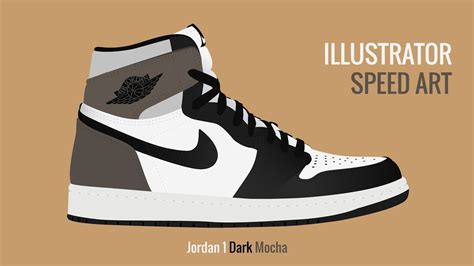 Nike Air Jordan 1 Dark Mocha Sneakers With Illustrator Speed Art
