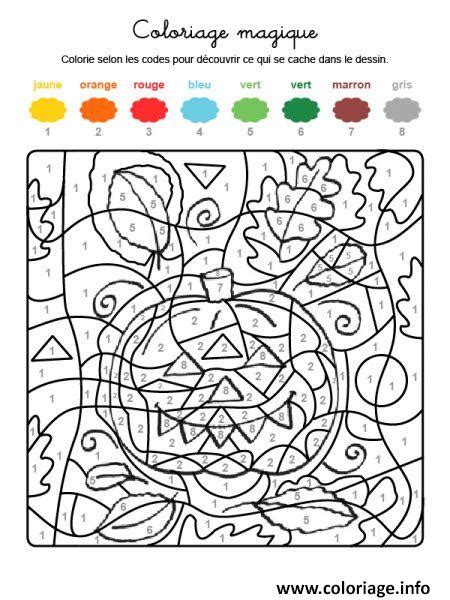 Coloriage magique amusant de halloween  JeColorie.com