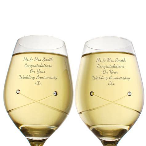 Personalised Crystal Wine Glasses