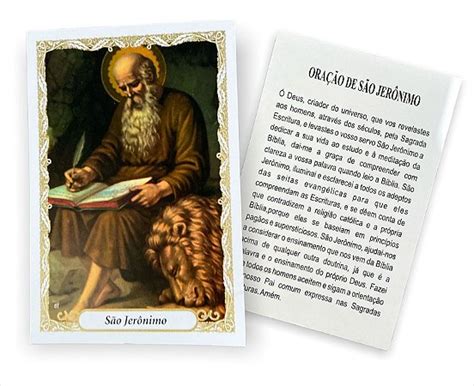 100 Santinho Folheto Oração Sâo Jeronimo Santissima Mae Artigos Religiosos Oferece A Maior