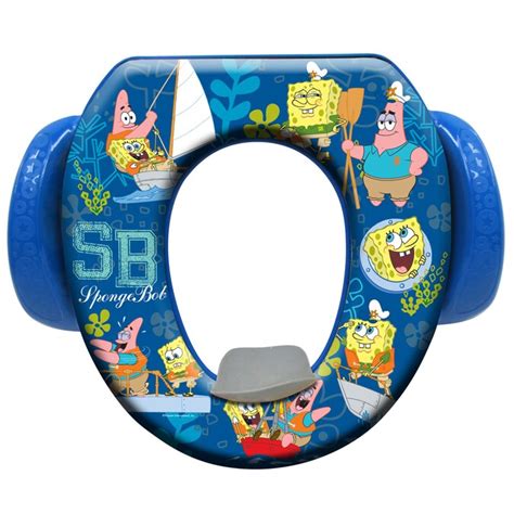 Nickelodeon Spongebob Sailing Cushioned Vinyl Round Toilet Seat In The