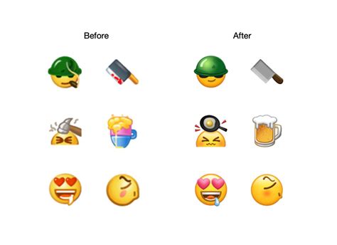 Original japanese emoji graphics and codes. Smoking and Violence Removed from WeChat Emojis