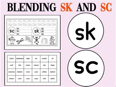 Blending Sk And Sc Worksheets KS1 Teaching Resources