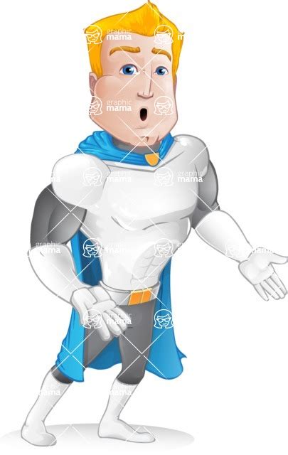 Muscle Superhero Cartoon Vector Character Show 6 Graphicmama