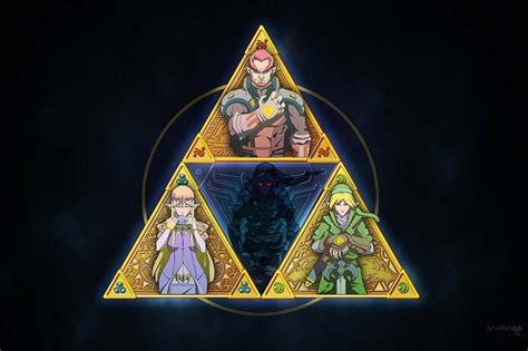 The Triforce Link Zelda Ganondorf And Dark Link