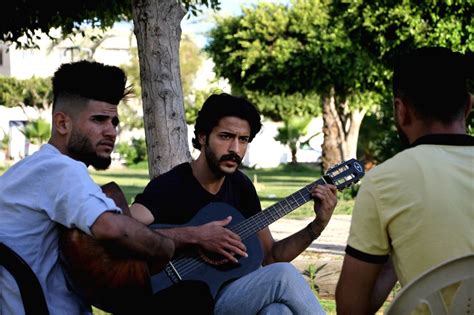 The israel defense forces said about a third of the rockets had. MIDEAST-GAZA CITY-YOUNG MUSICIANS-STREET PERFORMANCE
