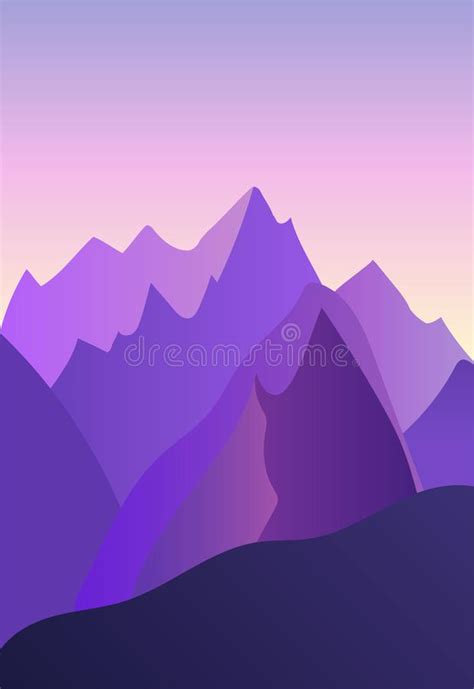 Mountains Vector Background With Polygonal Landscape Illustration