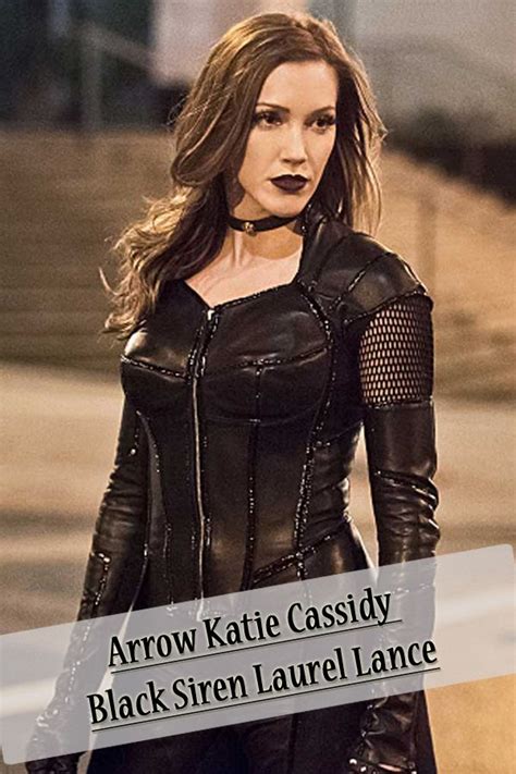 Arrow Katie Cassidy Black Canary Black Leather Trench Coat Lance