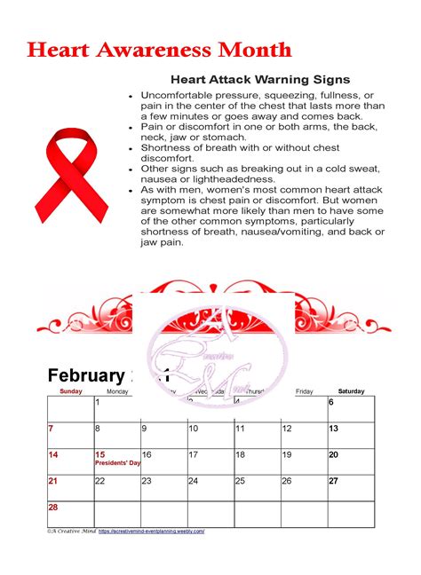 2021 Wall Calendar Monthly Awareness