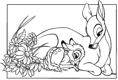Coloring Page Bambi Pages Preschool Crafts