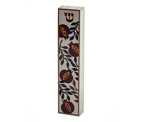 Dorit Judaica Lucite Mezuzah Case Colorful Aluminum Print Open