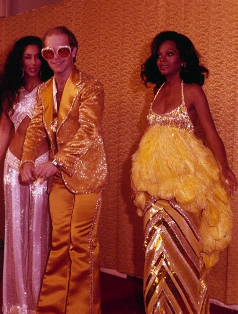 Cher Elton John And Diana Ross Disco Fashion Fashion 70s Inspired