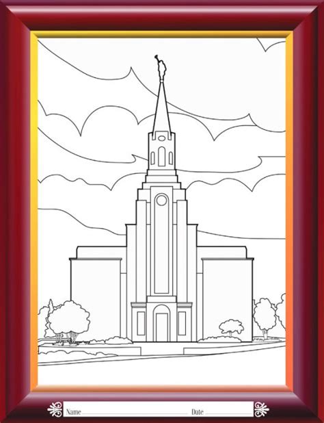 Temple Coloring Page For Kids