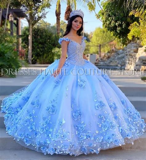 9 Puffy Sky Blue Quinceanera Dresses Dresses Sweet Quinceanera Sky