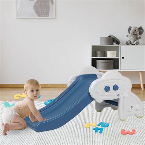 Xgeek Kids Toys Indoor Climber Slide For Toddler Blue Color Under 5