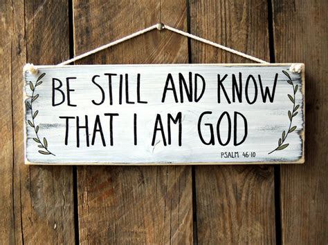 Be Still And Know That I Am God Bible Verse On Wood Rustic