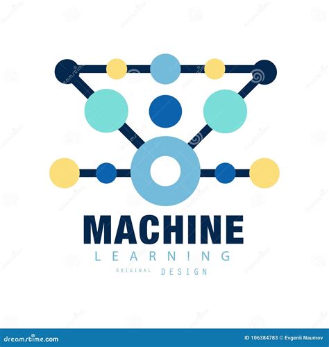 Modern Logo Of Machine Learning Computer Training Geometric