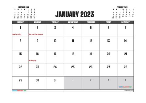 2023 Word Doc Calendar