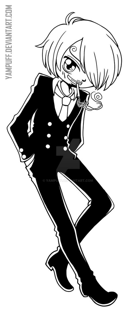 Sanji One Piece Open Lineart By YamPuff On DeviantArt