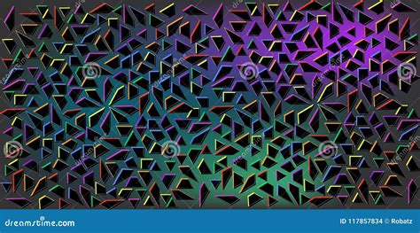 Dark Colors Vector Of Small Black Triangles On Colorful Background