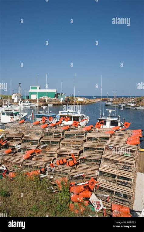 Fishing Boats And Lobster Traps Seacow Pond Prince Edward Island