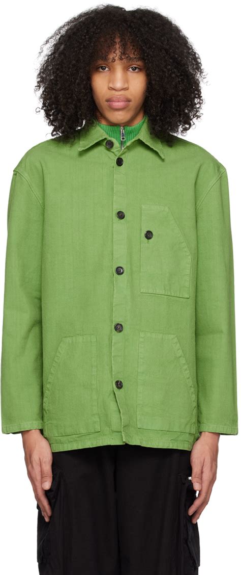 Winnie New York Green Spread Collar Jacket Ssense Uk