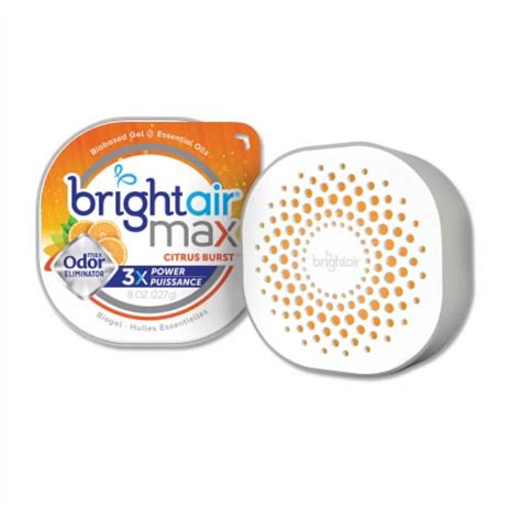 Bright Air Max Odor Eliminator Air Freshener Citrus Burst 8 Oz Jar