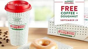 Krispy Kreme Free Coffee Doughnut Today Frugallydelish Com