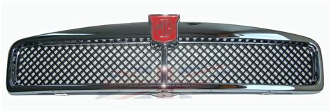 Metal Chrome Mgb Front Grille Assembly 63 74 Black Mesh