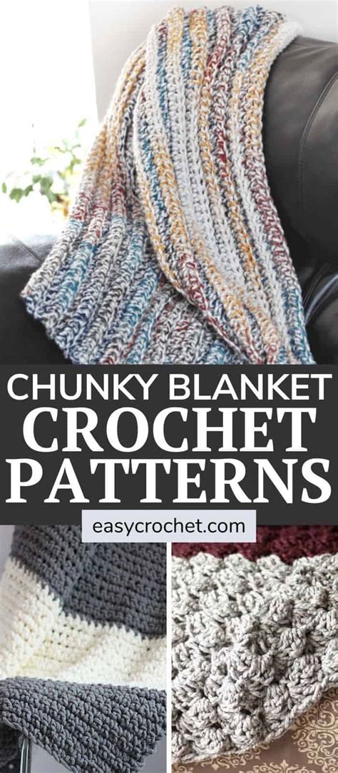 9 free crochet blanket patterns for chunky yarn easy and cozy