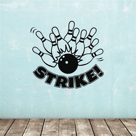 Details About Ten Pin Bowling Strike Wall Sticker Sports Themed