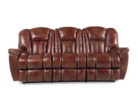 However, manufacturer's warranties do apply. Leather 87" Reclining Sofa in Mahogany | Mathis Brothers ...