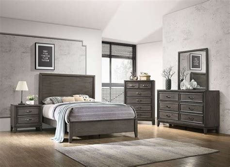 Shept mallet sleigh configurable bedroom set. Winchester Grey Panel Bedroom Set | Davis Appliance and ...