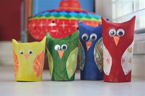 Paper Tube Owls Paper Roll Crafts Paint Diy Crafts Diy And Crafts