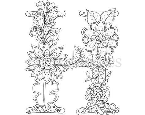 Letter H Coloring Pages For Adults Lowell Decesares Coloring Pages